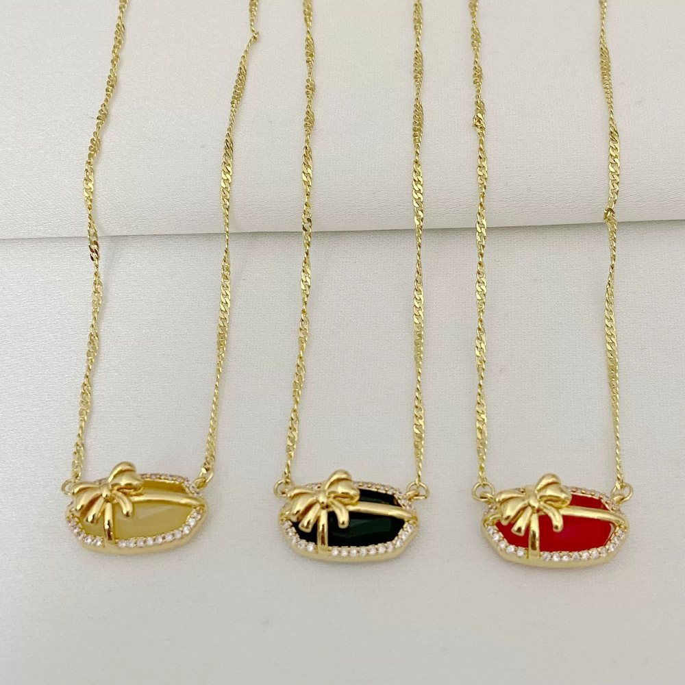 Kendra Scott Metal Inlaid Bow Pendant Choker